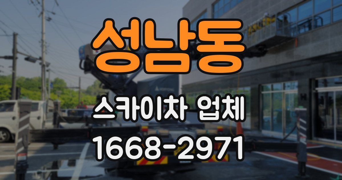 성남동 스카이차 업체