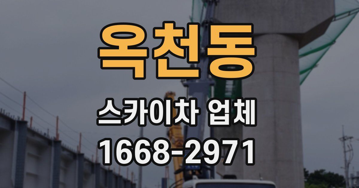 옥천동 스카이차 업체