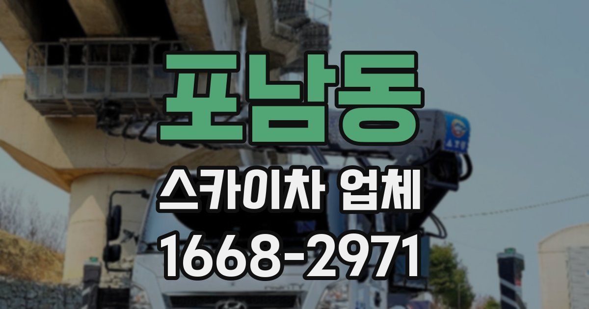 포남동 스카이차 업체