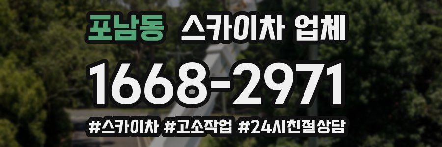 포남동 스카이차 업체