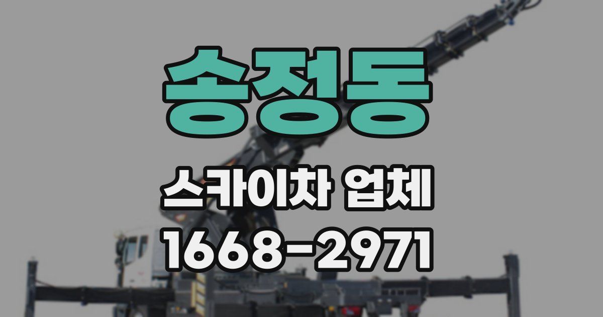 송정동 스카이차 업체