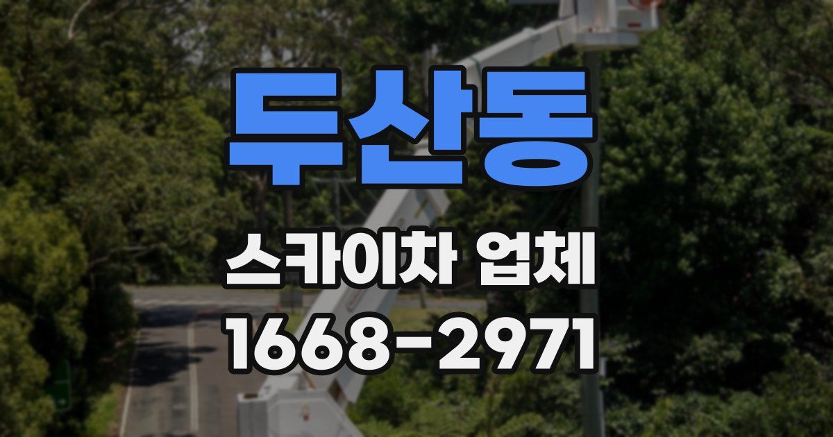 두산동 스카이차 업체