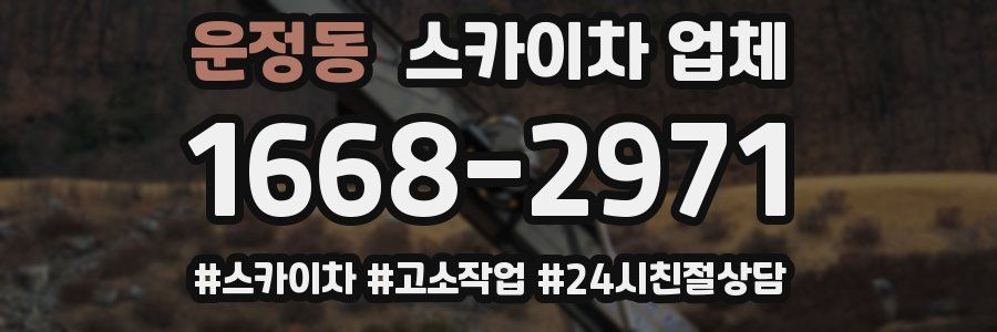 운정동 스카이차 업체