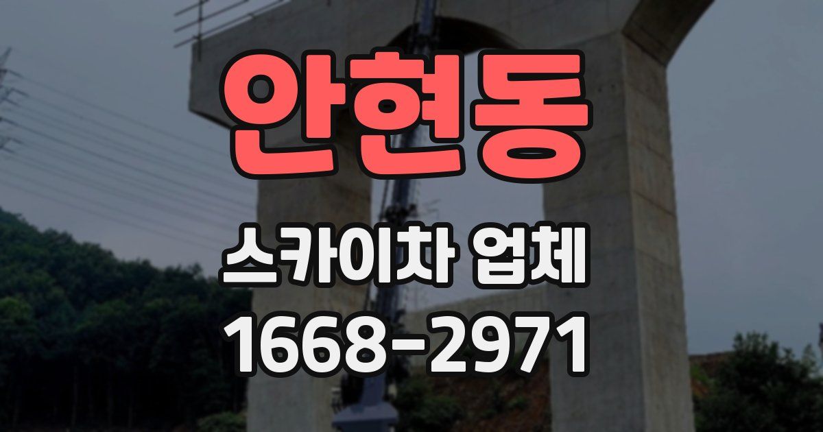 안현동 스카이차 업체
