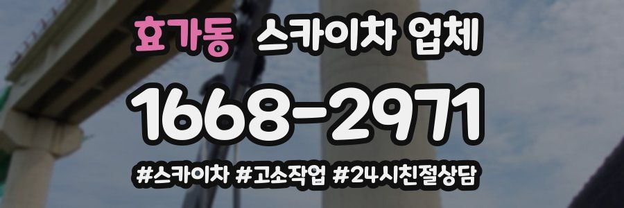 효가동 스카이차 업체