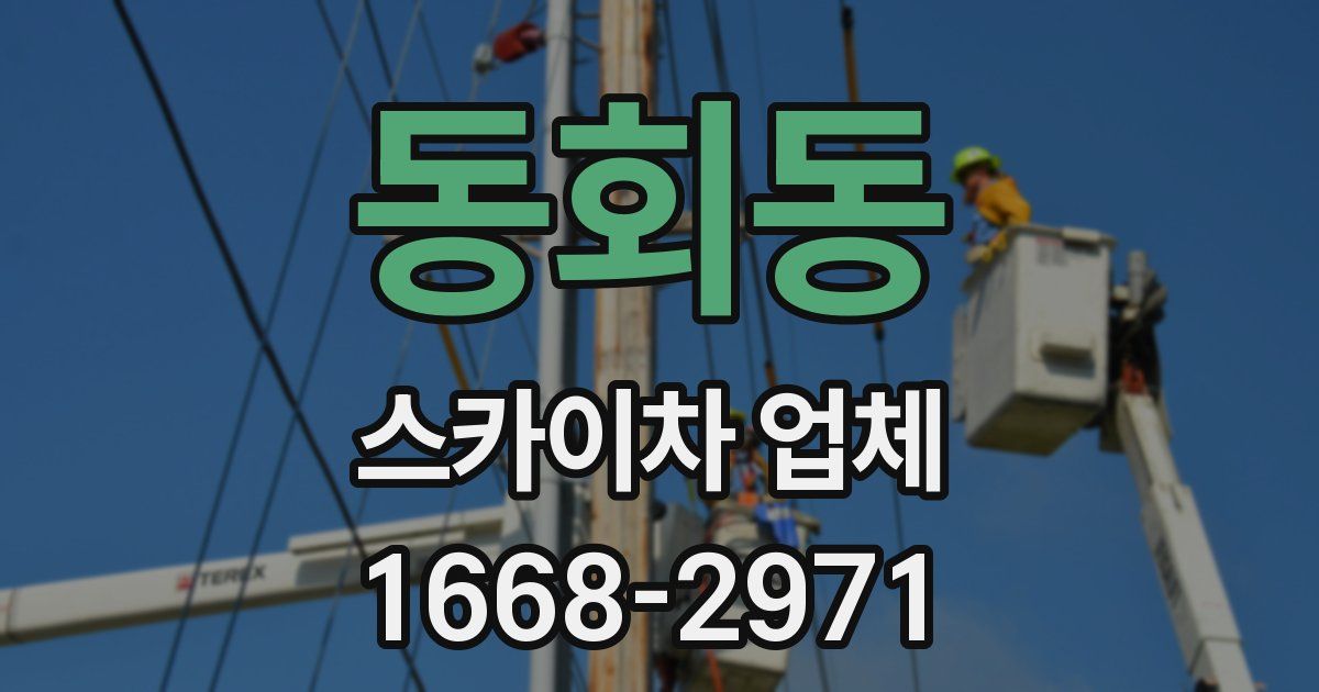 동회동 스카이차 업체