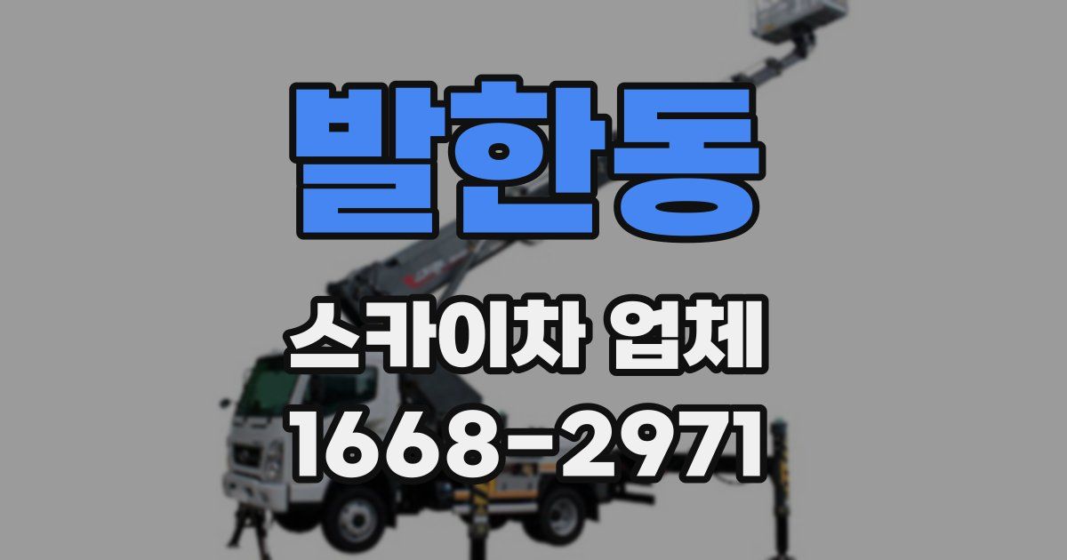 발한동 스카이차 업체