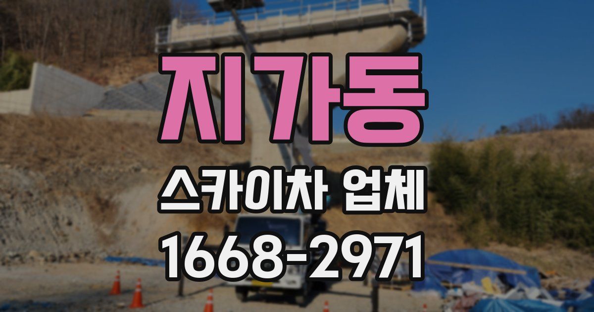 지가동 스카이차 업체
