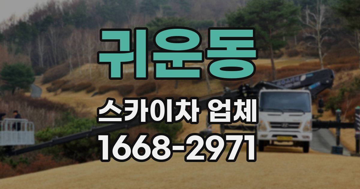 귀운동 스카이차 업체