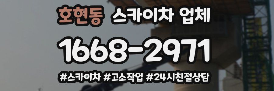 호현동 스카이차 업체