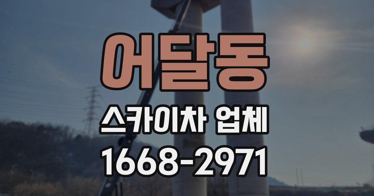 어달동 스카이차 업체