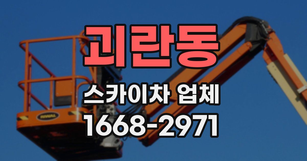 괴란동 스카이차 업체