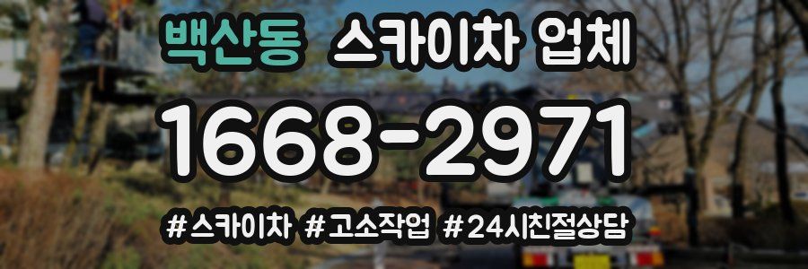 백산동 스카이차 업체
