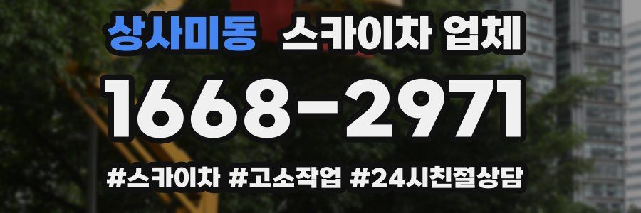 상사미동 스카이차 업체