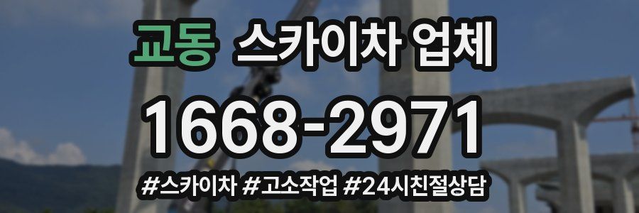 교동 스카이차 업체