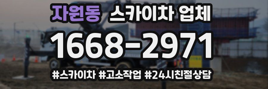 자원동 스카이차 업체