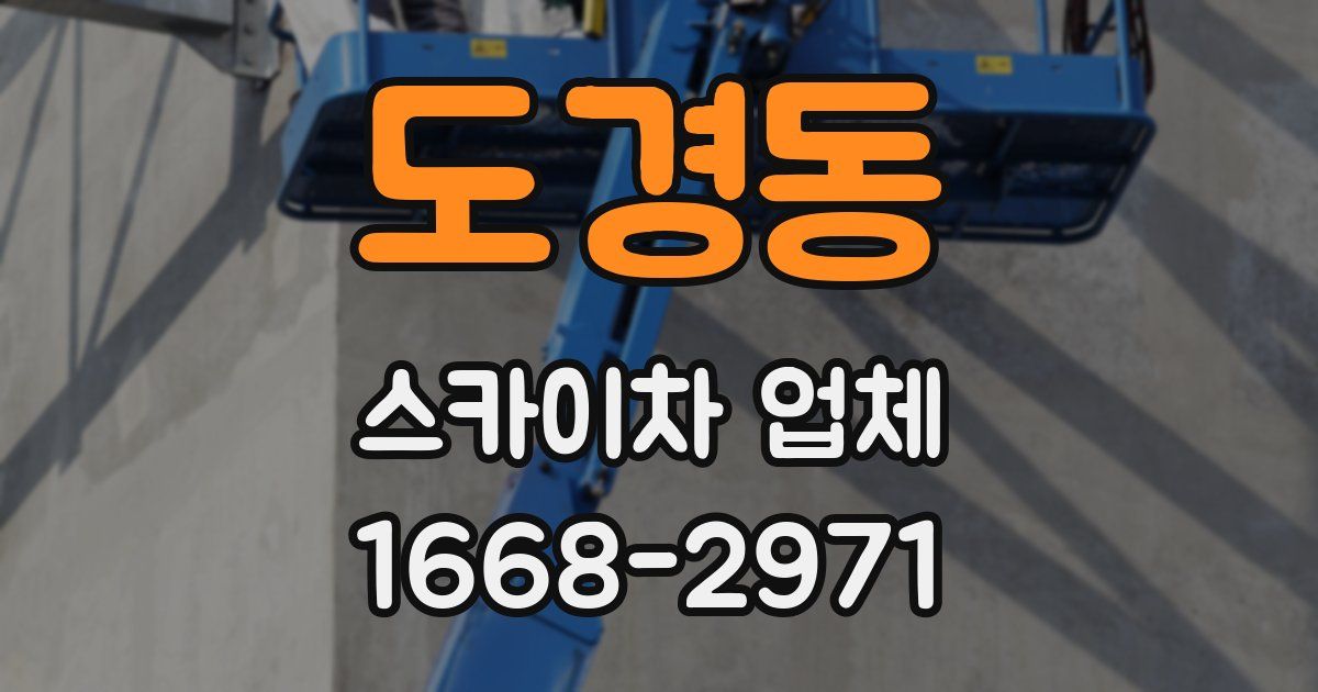 도경동 스카이차 업체