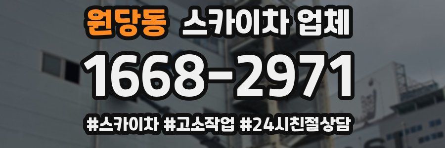 원당동 스카이차 업체