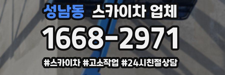 성남동 스카이차 업체