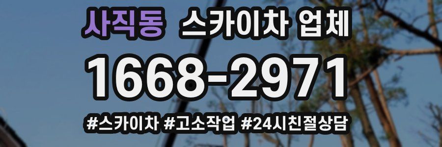 사직동 스카이차 업체