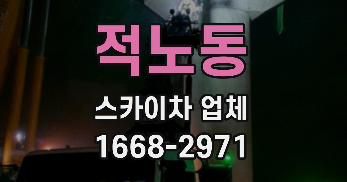 적노동 스카이차 업체