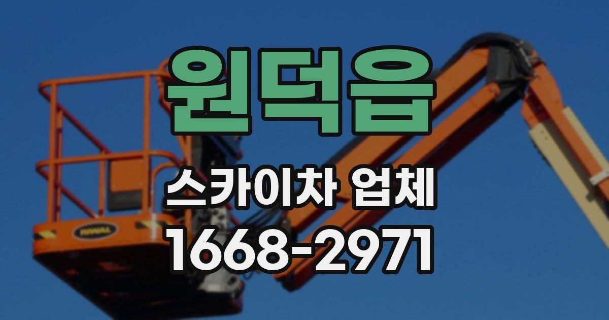 원덕읍 스카이차 업체