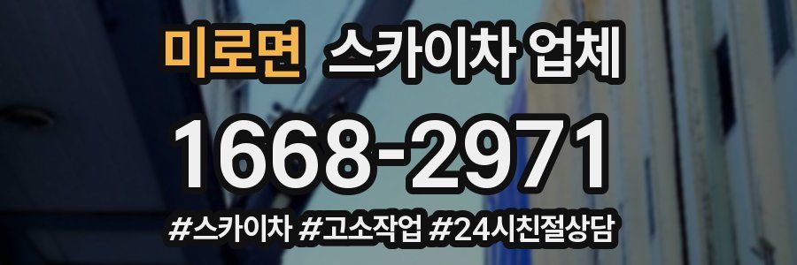 미로면 스카이차 업체