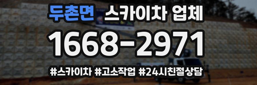 두촌면 스카이차 업체