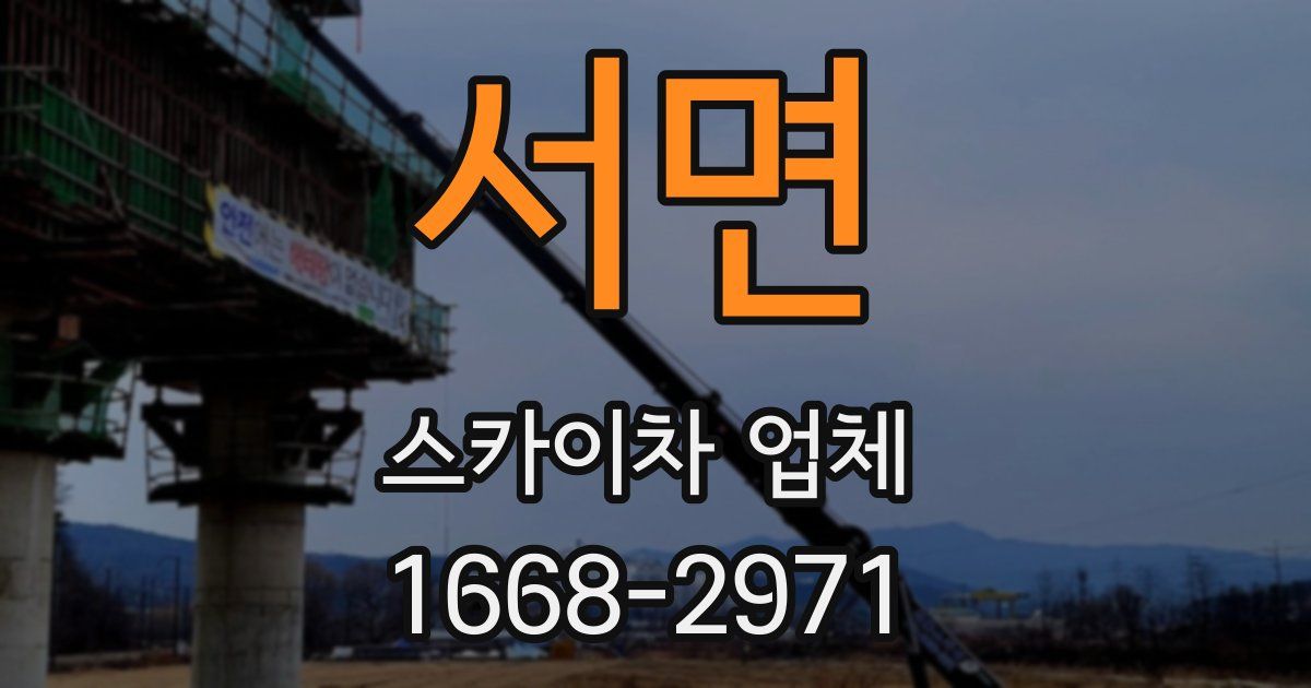 서면 스카이차 업체