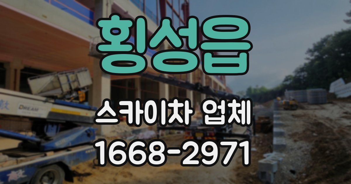 횡성읍 스카이차 업체