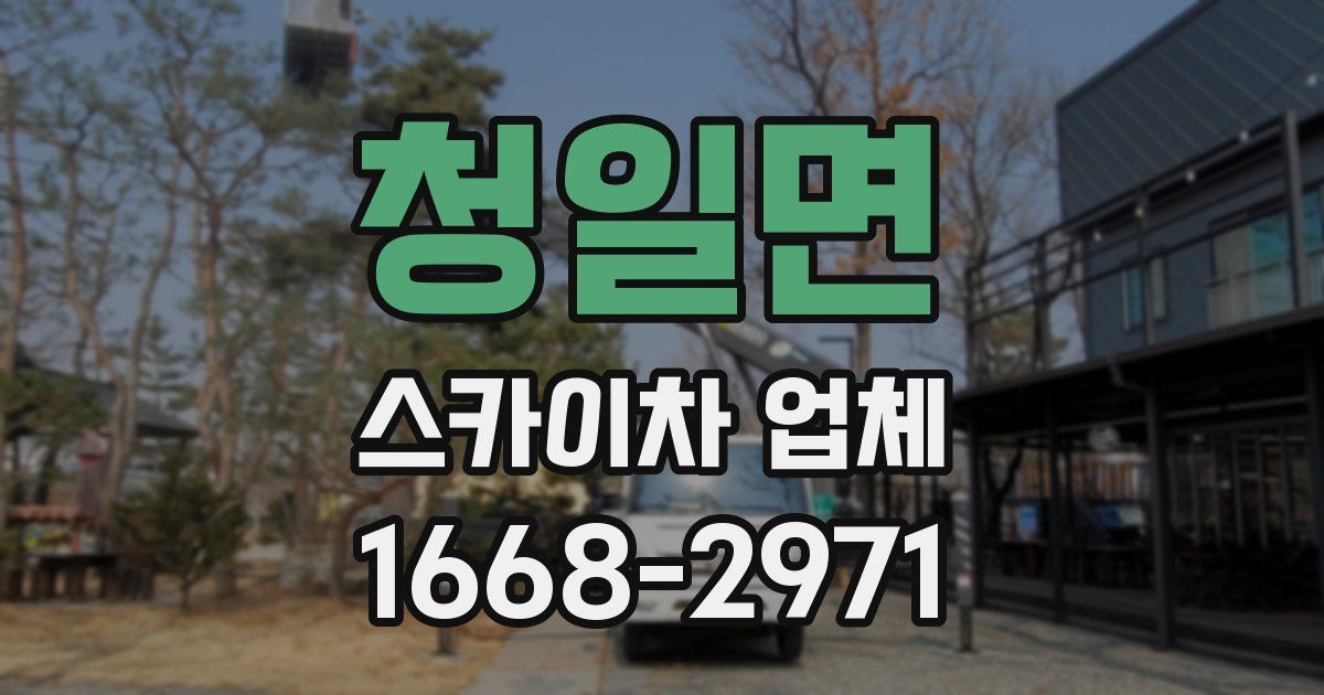 청일면 스카이차 업체