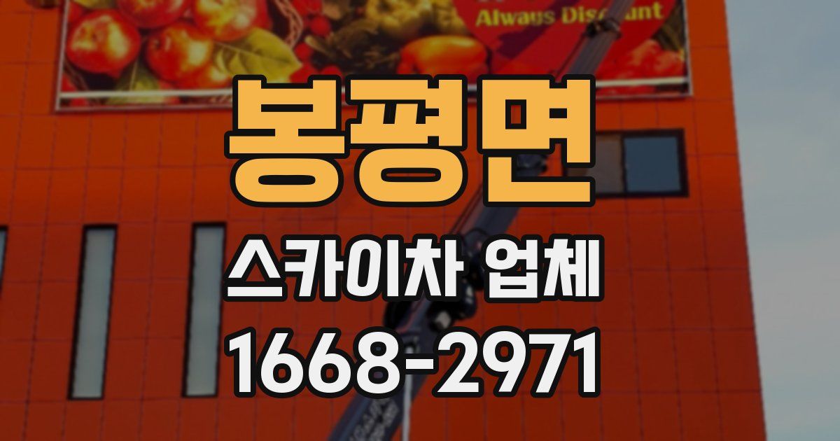 봉평면 스카이차 업체