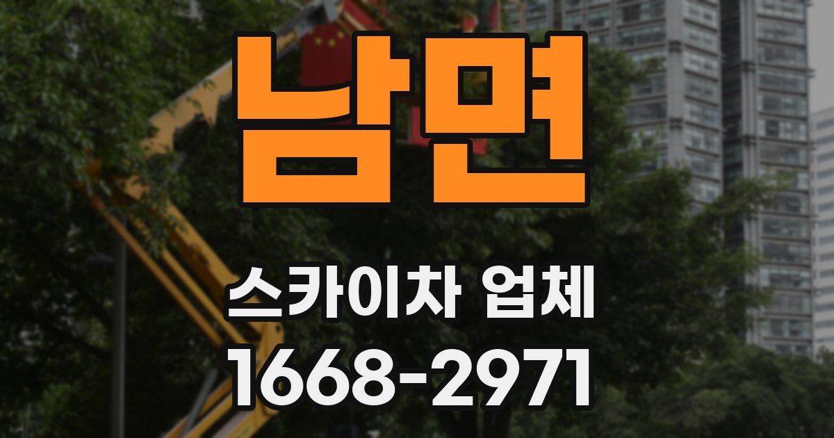 남면 스카이차 업체