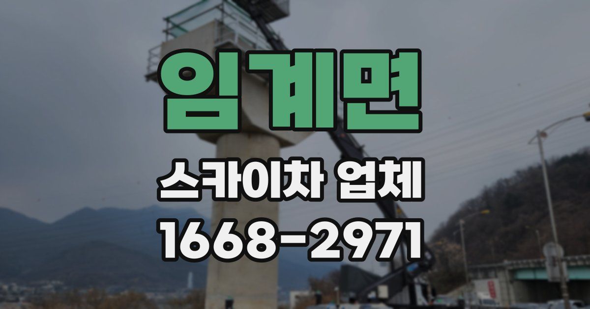 임계면 스카이차 업체