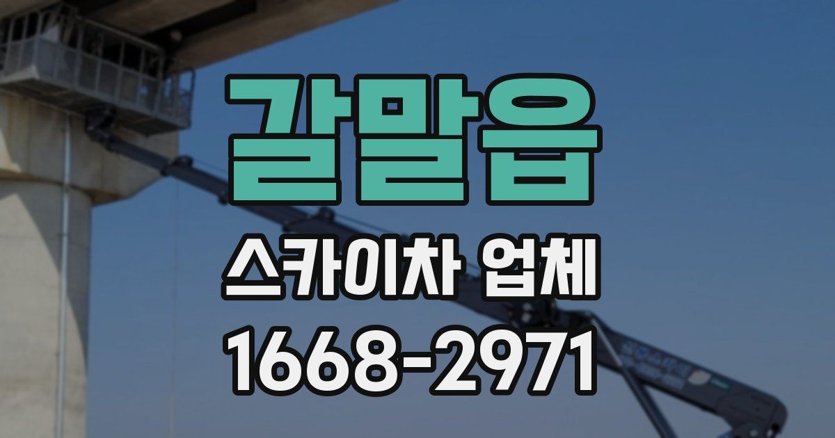갈말읍 스카이차 업체