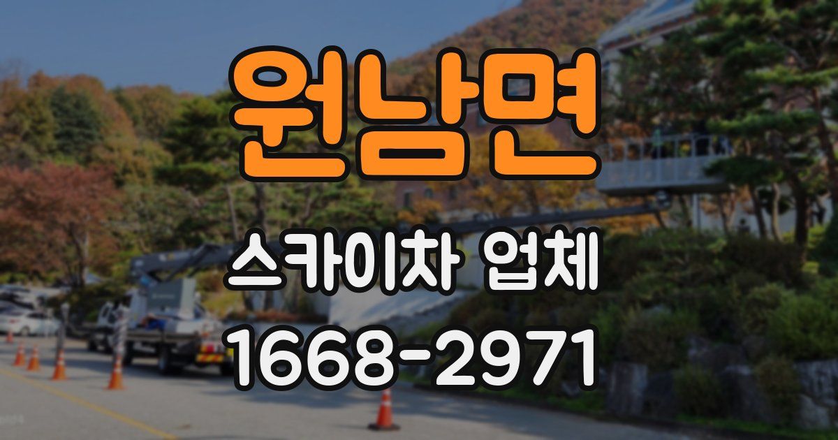 원남면 스카이차 업체