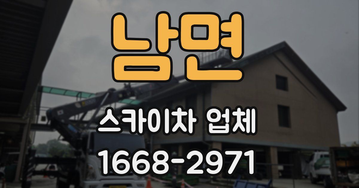 남면 스카이차 업체