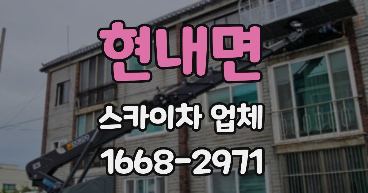 현내면 스카이차 업체