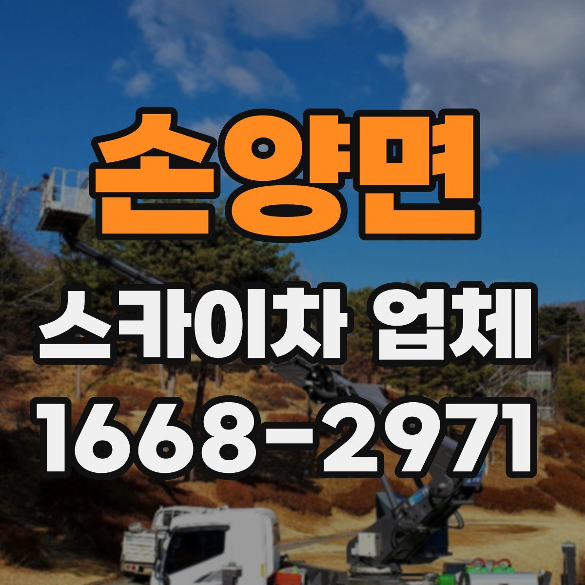 손양면 스카이차 업체