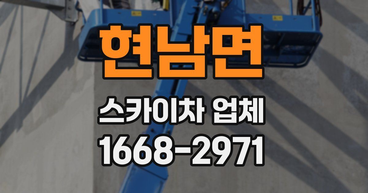 현남면 스카이차 업체