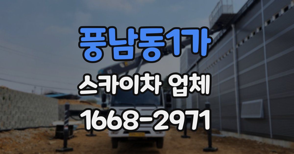 풍남동1가 스카이차 업체