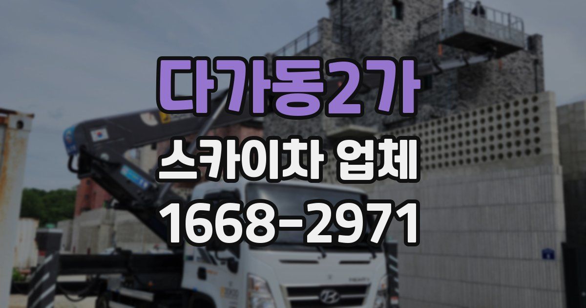 다가동2가 스카이차 업체