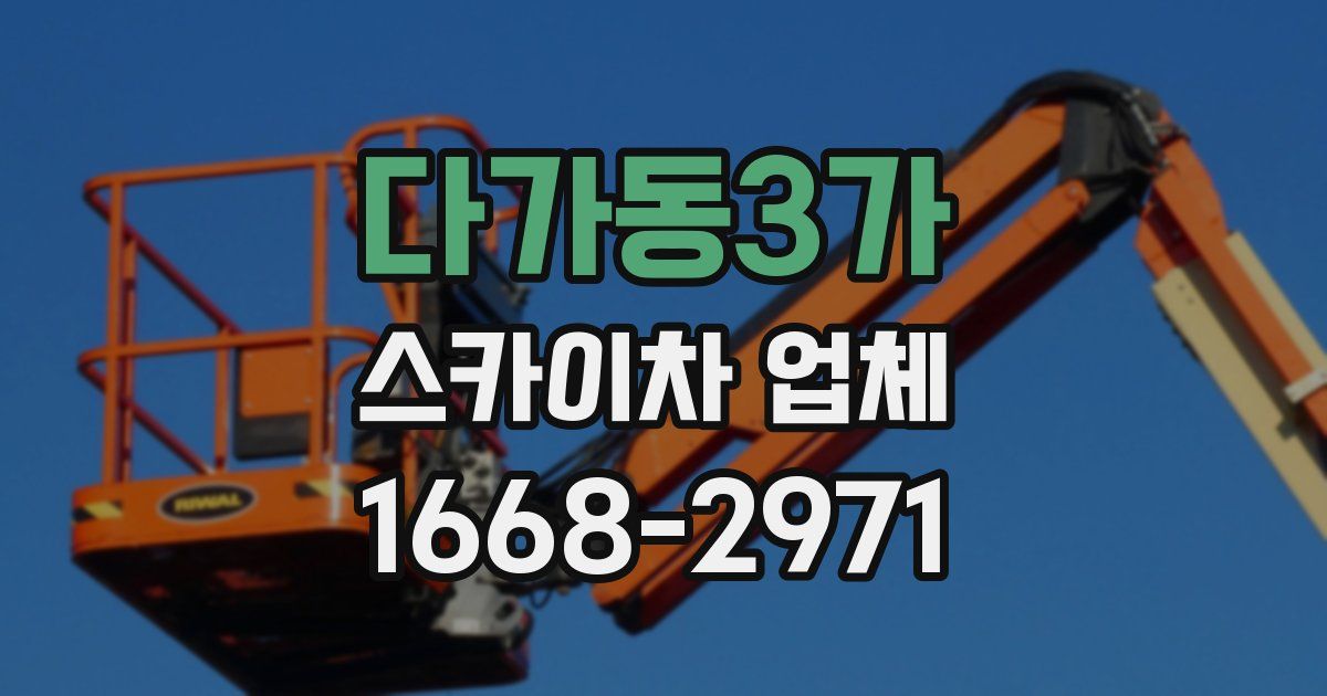 다가동3가 스카이차 업체