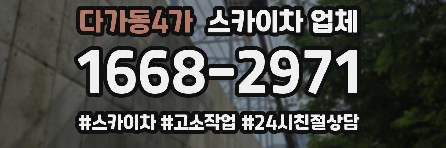 다가동4가 스카이차 업체