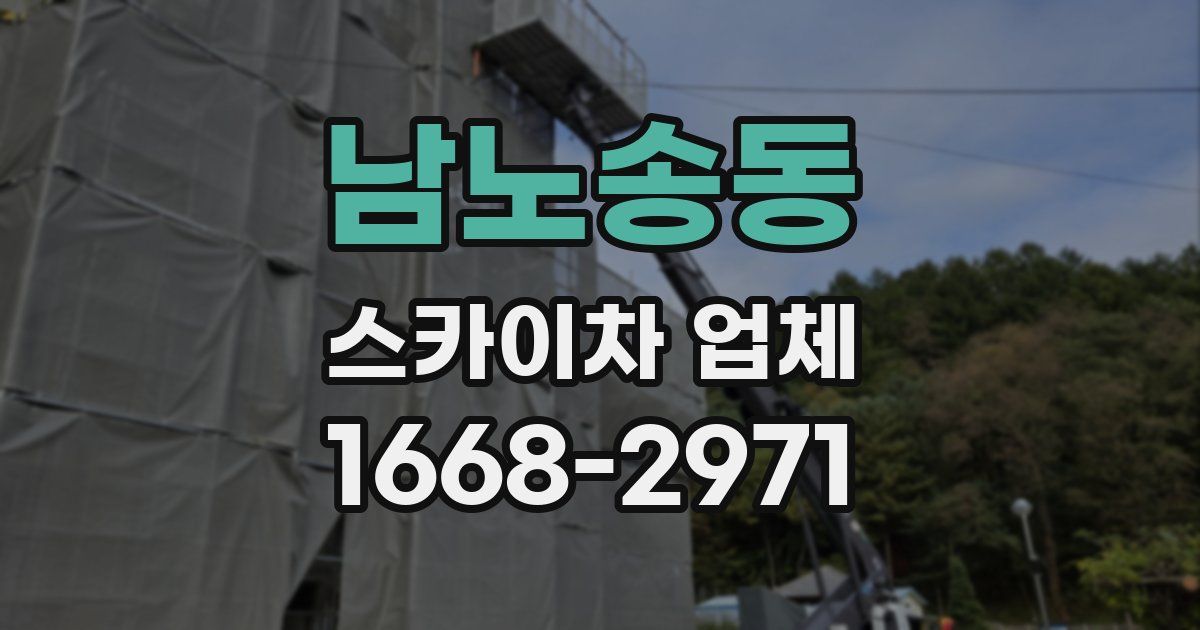 남노송동 스카이차 업체