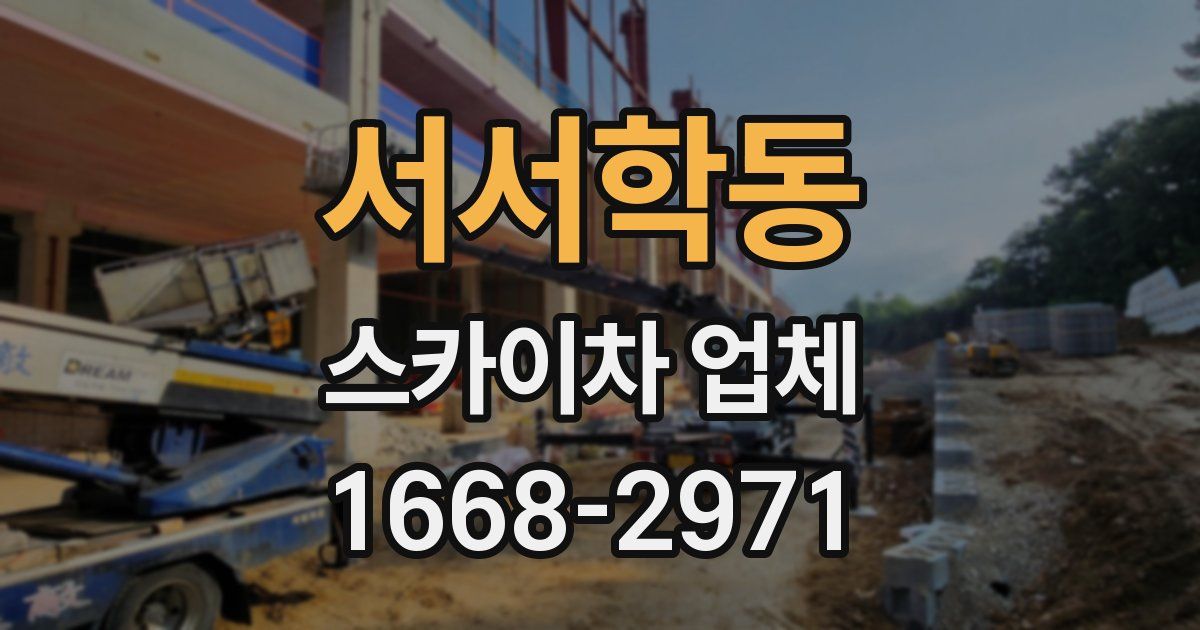 서서학동 스카이차 업체