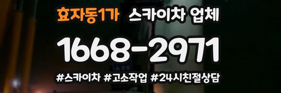 효자동1가 스카이차 업체
