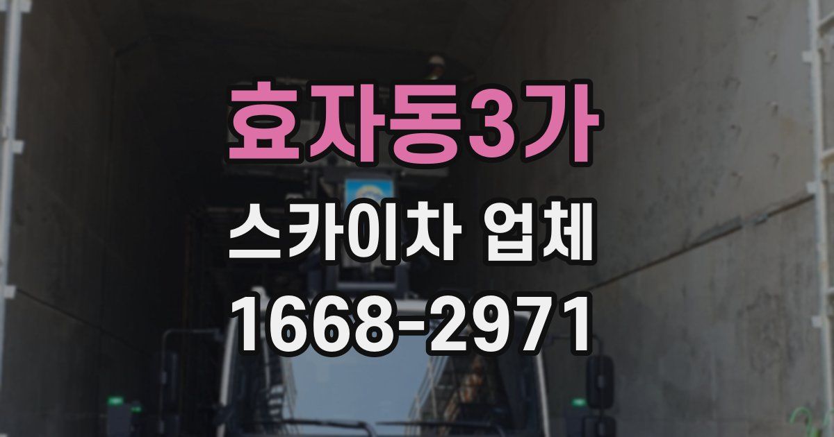 효자동3가 스카이차 업체