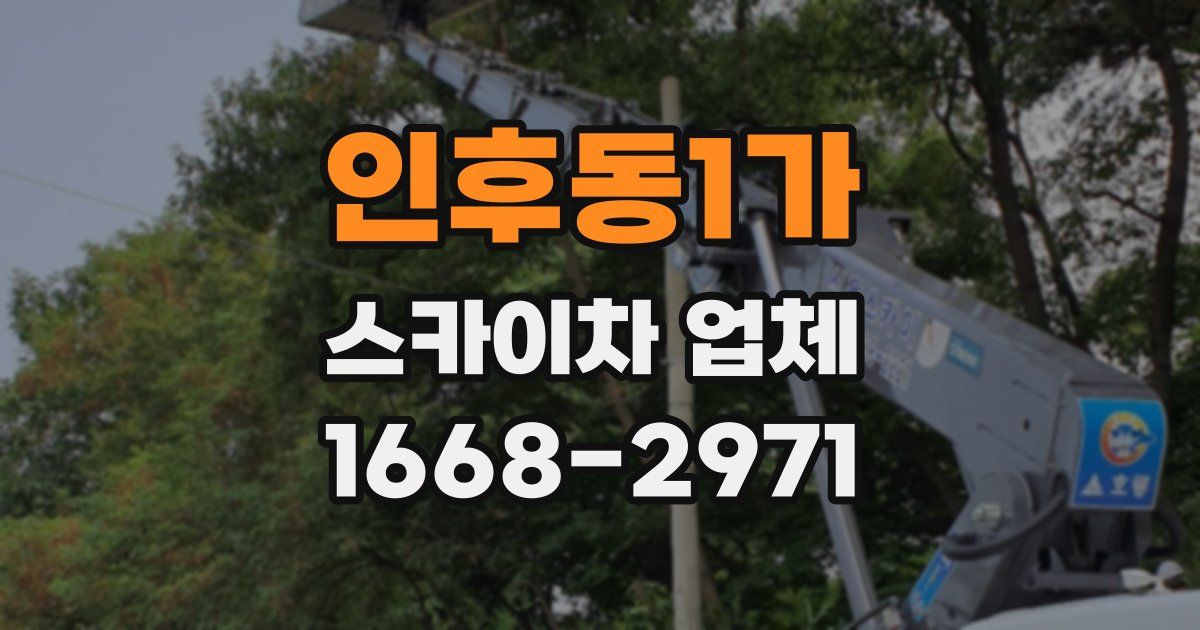 인후동1가 스카이차 업체