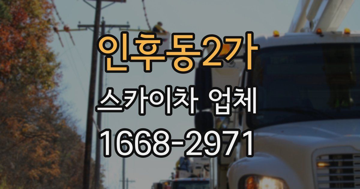 인후동2가 스카이차 업체